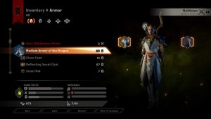 Inventory for the RPG Dragon Age: Inquisition